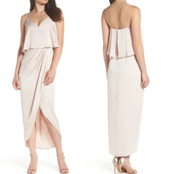 Shona Joy Dresses & Skirts - Shona Joy Luxe Frill Bridesmaid Formal Maxi Dress in Porcelain Size 6